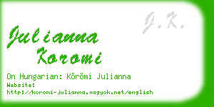 julianna koromi business card